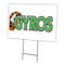 Signmission Gyros Yard Sign & Stake outdoor plastic coroplast window, C-1216-DS-Gyros C-1216-DS-Gyros - alternate 1